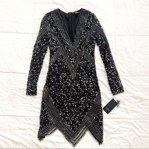 Aidan by Aidan Mattox Black Sequin Dress